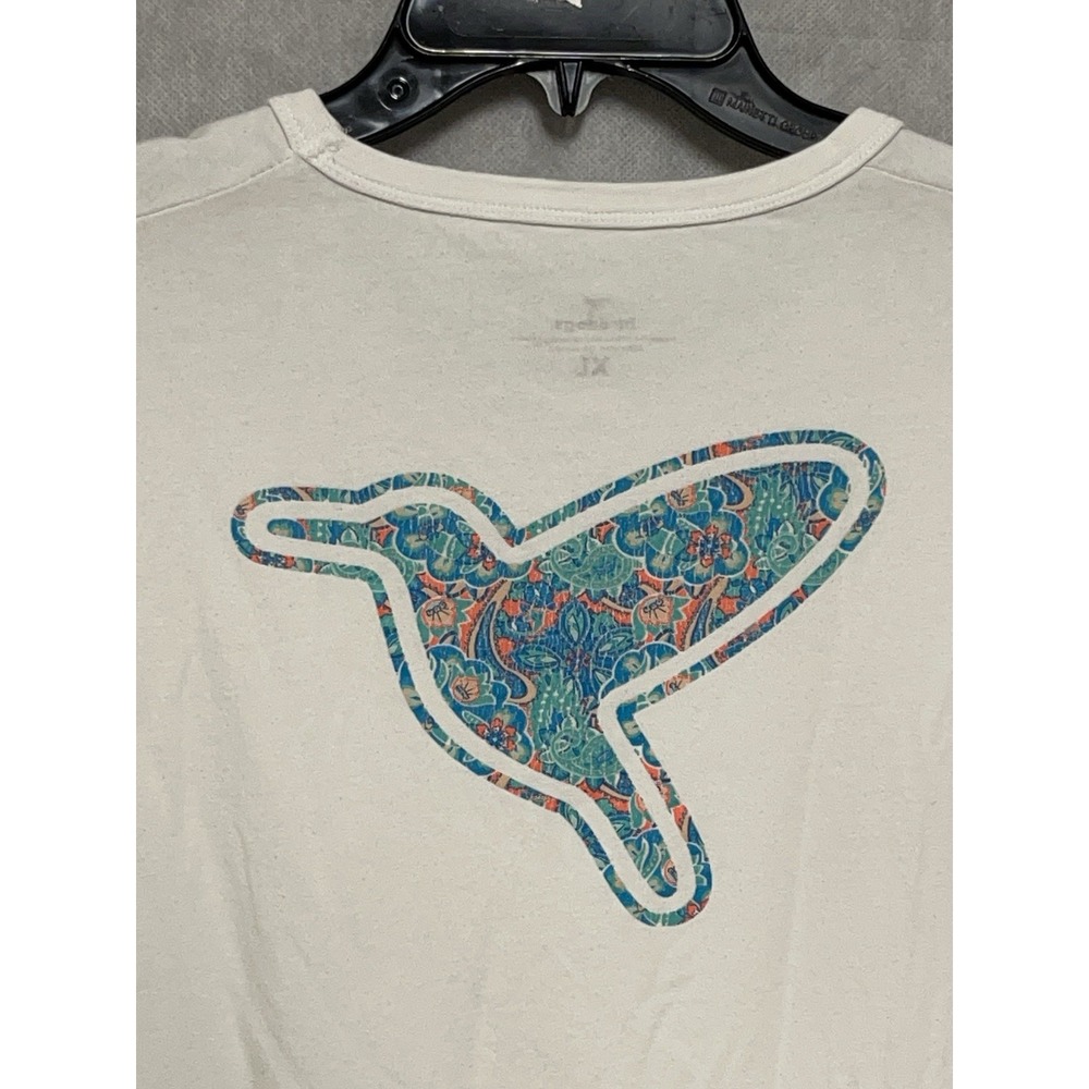 Birddogs Shirt Men XL White Tee Lightweight Pocket Graphic Stretch Logo Layering